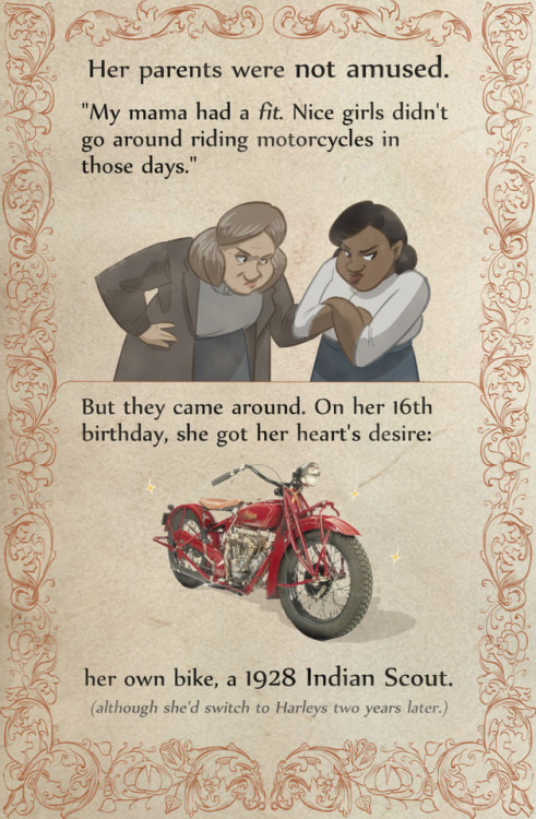 scatterations: screengeniuz: rejectedprincesses: Bessie Stringfield (1911-1993): The Motorcycle Q