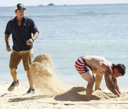 malecelebunderwear:  My favourite part of a new Survivor season is the official press photos of the guys in their underwear. I do enjoy the show as well to be fair.