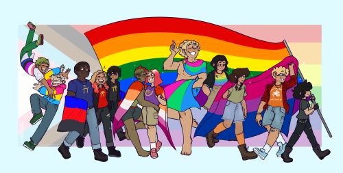 Happy pride month!!!!Yes I am alive, back yet again with the annual pjo pride art. (Please don’t rep