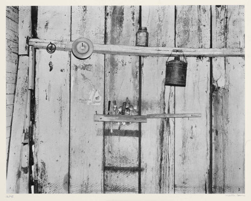 loverofbeauty:  Walker Evans:  Kitchen Wall, Alabama Farmstead, 1936