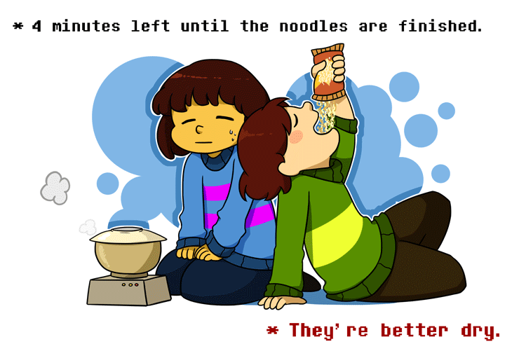 copypastus:  I find the difference between how the instant noodles are used on different