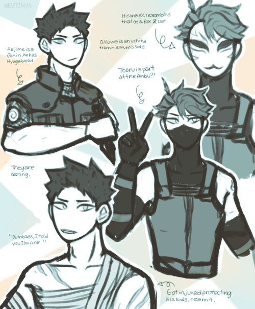 Doodle Board Of My Updated Naruto AU Sorry They're Kinda Bad Lol I'm Too Tired To Draw Anything Refined