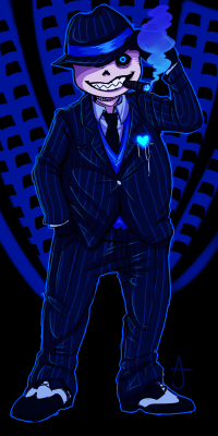 dequidt:  okay but I love all the mobster monster stuff I keep seeing on my dash so of course I had to draw sans