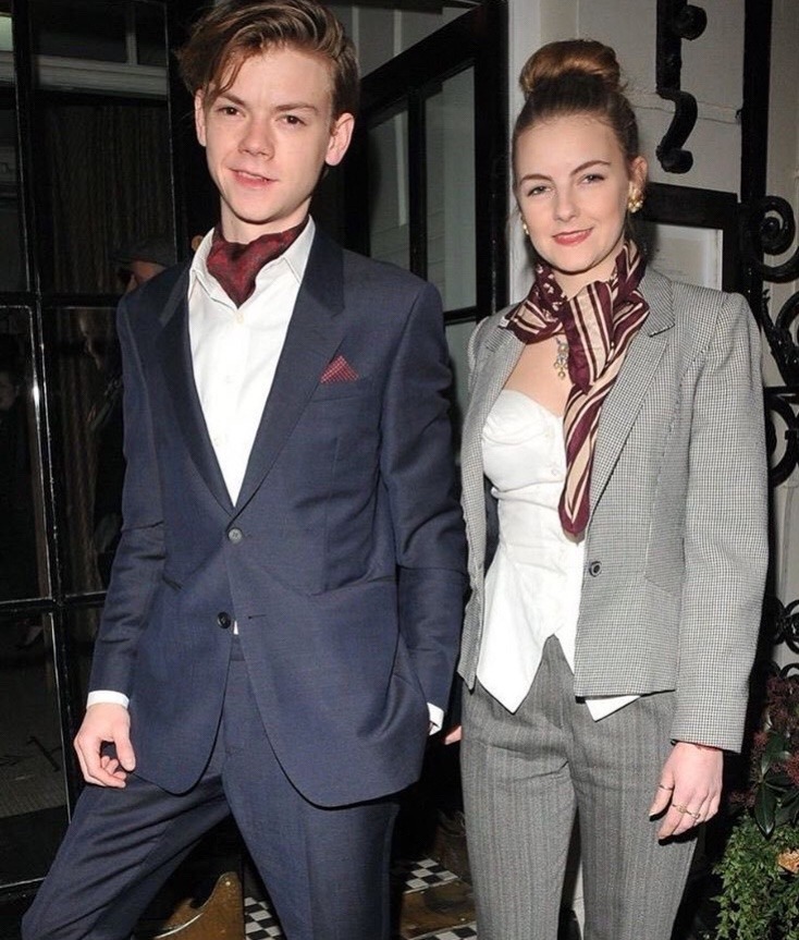 Photo of Thomas Brodie-Sangster  & his  Sister  Ava Sangster