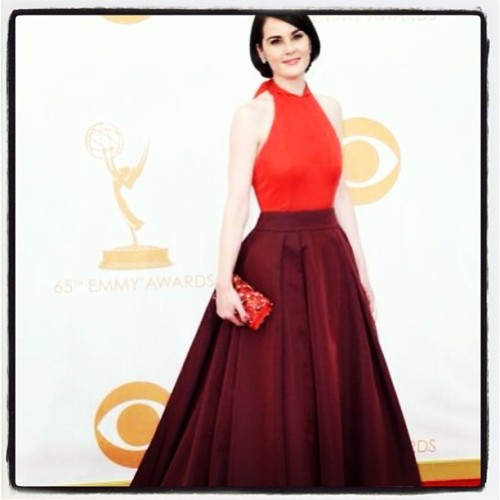 Michelle Dockery In #Prada #Emmys 2013 via @TomandLorenzo