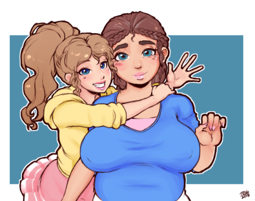 Stuff meant for yesterday but lolsickandpassedout so I didn’t finish itFinally got around to drawing the mothers of Jenny and Kerri!Jenny and her mom Nydia(she’s a few years younger than current day Clara)Kerri and her mom Eulia(ahem a bit older than