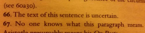 latin-student-problems: tornamiadir: my entire experience of reading Aristotle in two footnotes my e