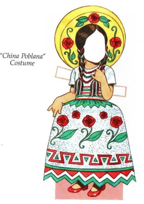 Traditional mexican dancer dress costume