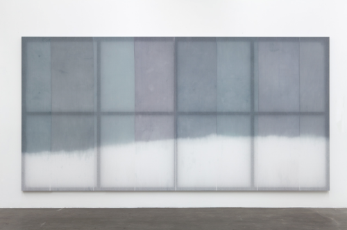 Pia Camil, Espectacular transparencia, 2014Hand dyed and stitched canvas240 cm x 480 cm
