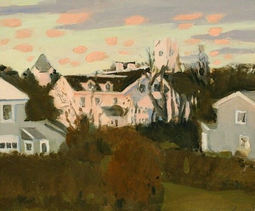 alongtimealone:Fairfield Porter, Sunset, Southampton, 1967, oil on canvas