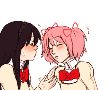 how to be affectionate to ur gf staring rookie akemi homura step 1: kiss her    