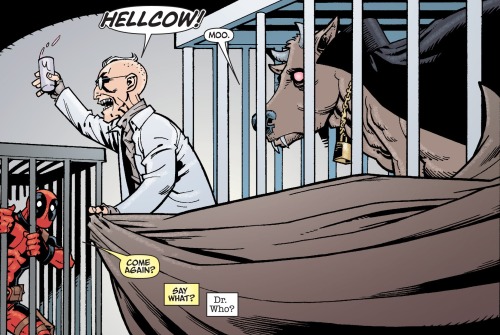 oxymitch:  Hellcow (Bessie) the Vampire Cow picspam Art by Frank Brunner, Phillip Bond, Chip Zdarsky and Erica Henderson- Giant-Size Man-Thing #5, 1975- Deadpool Team-Up v2 #885, 2011- Unbeatable Squirrel Girl v2 6, 2016