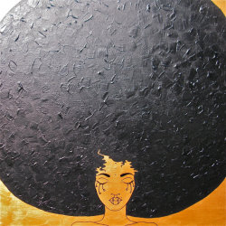 fyblackwomenart:  Bliss. Black &amp; Gold  by SnarkyBangBang 