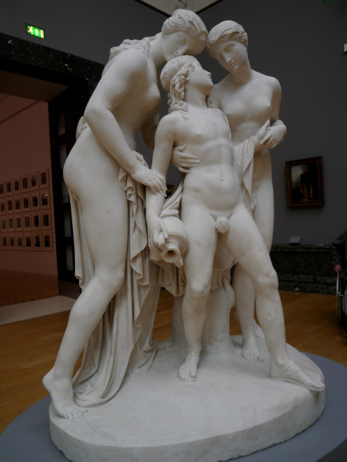 Hylas Surprised by the Naiades (1837) John Gibson (1790–1866)This life-size statue group in white ma