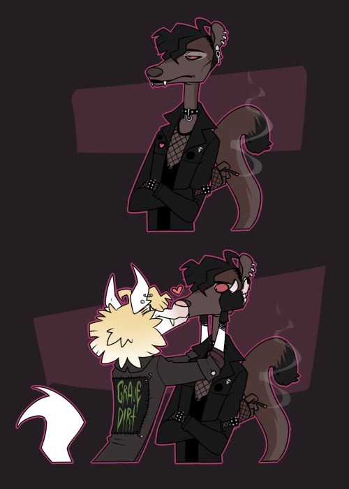 fvcksquatch: MORE KISSES @batgramps Uh drawing Isaac’s hair from the back is… a nightmare 