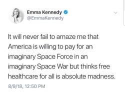 liberalsarecool:  Trump claiming the Space Force will be budget neutral in the biggest load of bullshit I have ever heard.
