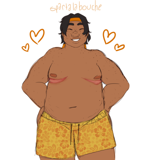 spartalabouche: hunk is ready for the pool!! happy transgender day of visibility