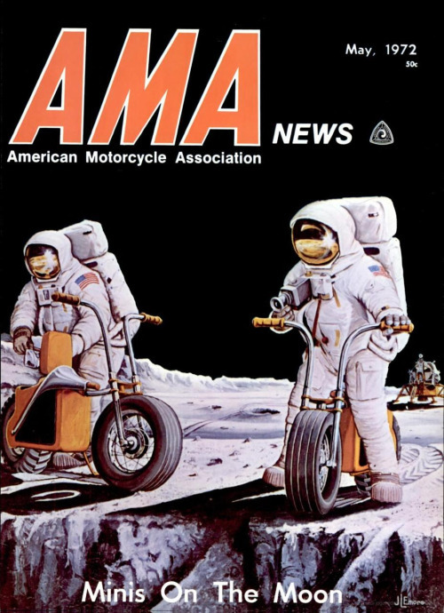 humanoidhistory:
“The magazine of the American Motorcycle Association, May 1972.
(American Motorcyclist)
”