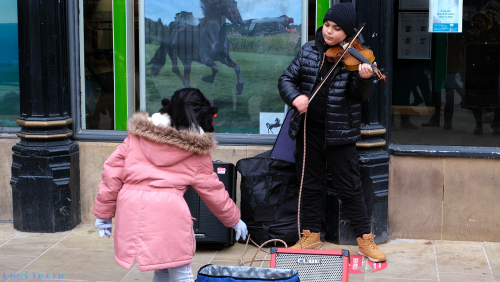 Saw this kid busking in Birmingham, was preforming an amazing violin cover of Radioactive