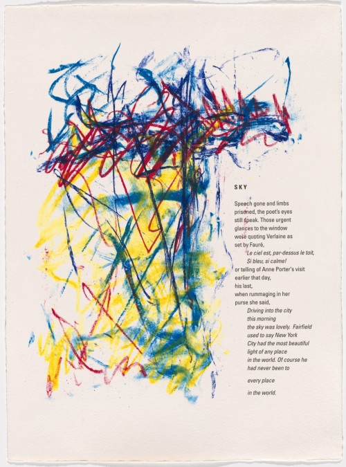 In-text plate (folio 9) from Bridge, Joan Mitchell, 1992, MoMA: Drawings and PrintsGift of Tyler Gra