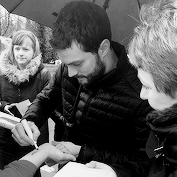 50shades:  Jamie Dornan meeting fans on the set of The Fall in Belfast, January 12