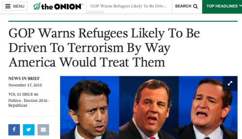 micdotcom:Top: The Onion two weeks ago.Bottom: A real thing Ben Carson actually said today.