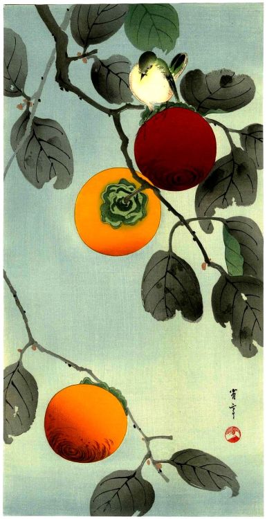 ruihenriquesesteves: ‘Bird on a Persimmon Tree’, Watanabe Seitu, 1920’s