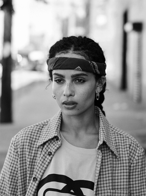 gayrue:ZOË KRAVITZ by Gus Van Sant for i-D Magazine (2019)