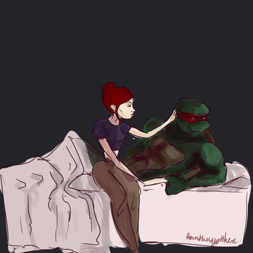pointlessquotehere: Raph would only ever cry infront of like two people ever, and April would be one