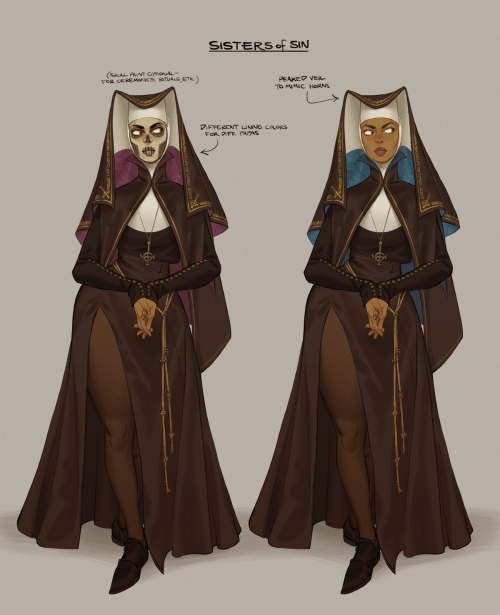 shoomlah: “what if the Sisters of Sin had peaked veils that subtly look like little devil horn