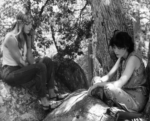 foreversharontate: Sharon Tate and Mia Farrow photographed in Joshua Tree during a promotional shoot