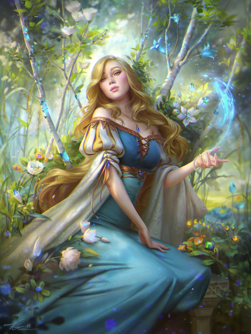 May in the Garden - commission Viktoria Gavrilenko www.artstation.com/artwork/rRNoP5