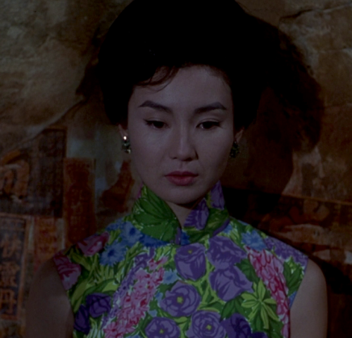 hoanbee:  Maggie Cheung wears a different cheongsam (qipao) dress in each scene of Wong Kar-Wai’s In the Mood For Love. There were 46 in all, though not all made it to the final cut. 