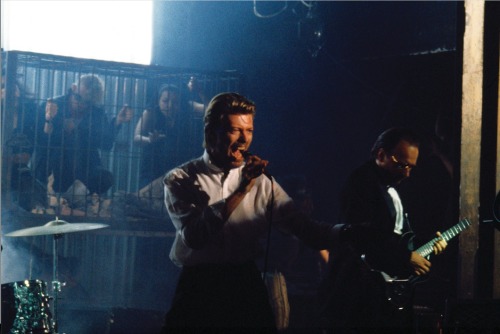 night-spell: On the set of Tin Machine music video directed by Julien Temple at the Ritz, NYC, 1989 