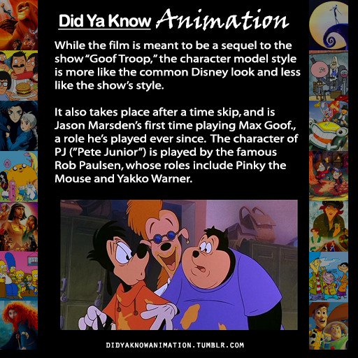 didyaknowanimation:  Today, A Goofy Movie turns 20 years old. As some of you may