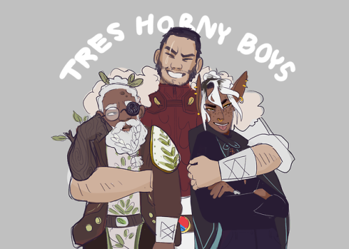 foxaes: Don’t think I’ve forgotten about these boys &gt; : O [image: an illustration