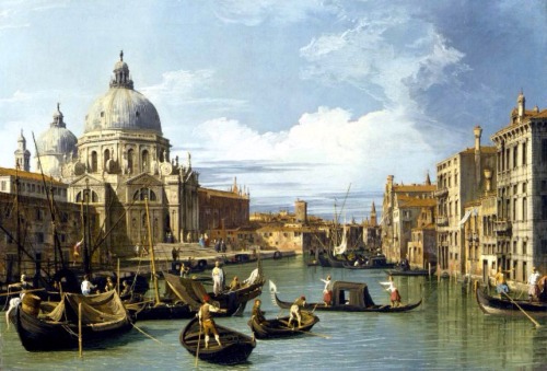 life-imitates-art-far-more: Canaletto (1697-1768) “The Grand Canal and the Church of Salute&rd