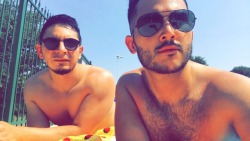 mateobryan:  Pool Day with Babe 👬☀️🔥