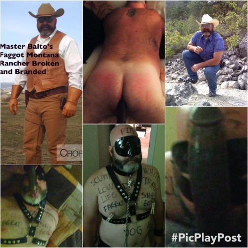 oldwhitefaggots4bbc:  Here’s my faggot cowboy, i rode him until he was completely broken.  