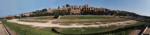 Circus MaximusWhat visitors see today is a large oblong field that modern-day Romans go for walks in