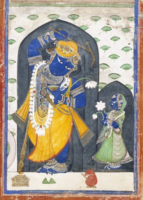 Balarama and Revathi, rajastani painting