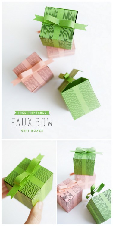 DIY Mini Printable Gift Box Printable from Oh Happy Day. Cute and easy to make for special little gi