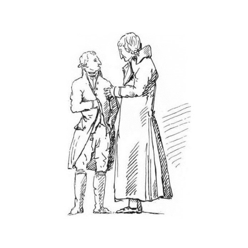 schoethe:Johann Christian Reinhart, Goethe und Schiller im Gespräch, 1804 