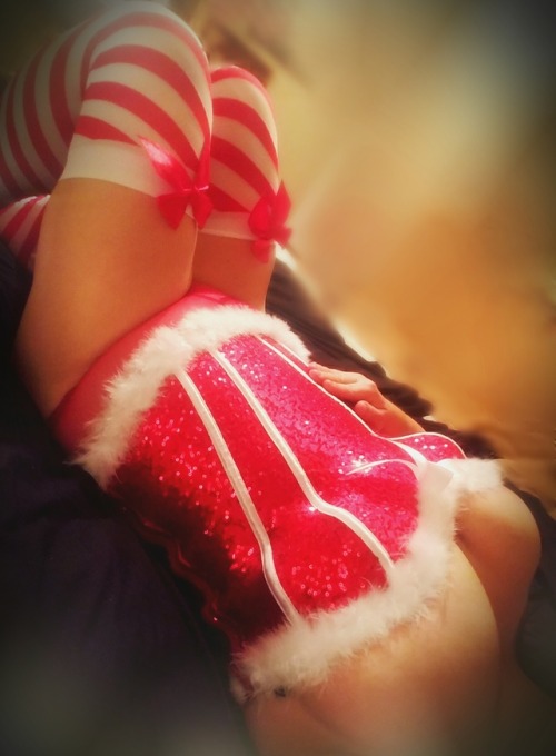 txas-son:  SwEeT and TwIsTeD…Does that make me a Candy Cane?🍭🍭 I hope I’m number One 👆 on your NaUgHtY LiSt 😈🔥💙💋  #corsetcleavage #DDD #hotwife #milf #spreadingchristmascheer #sharingiscaring #tights #bling #candycanethighhighs