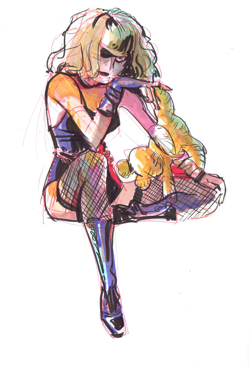 mindyleedoodles:  Blade Runner Drink and Draw.