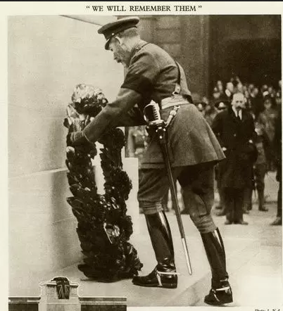 greatwar-1914:November 11, 1919 - First Anniversary of the Armistice Pictured - King George V lays a