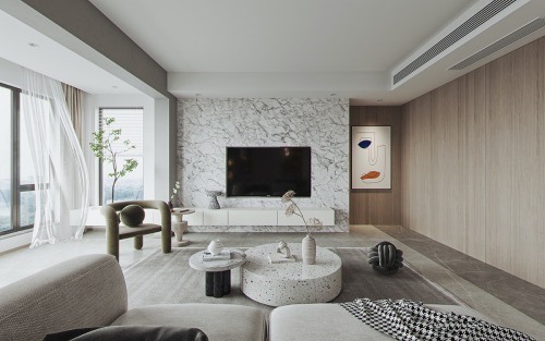 Serenely Stylish White And Wood Interiors