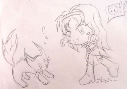 sayuamaya-blog: ✩°｡⋆⸜(ू˙꒳​˙ )  Phantasy Star sketches! Myau and Alis~ (PS I ) Nei and Neifirst~ (PS