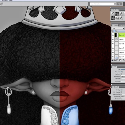 #Workinprogress #art #digitalartwork #blackart #afrofantasy #fantasyart #blackelf #kiratheartist #my