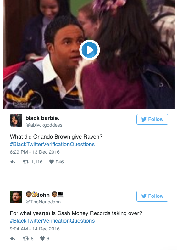 ladynakia:  the-movemnt: #BlackTwitterVerificationQuestions is Black Twitter’s